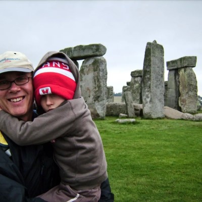 At Stonehenge in England, 2007